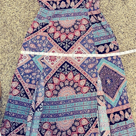 American Eagle Outfitters Multicolor Paisley Boho Maxi Dress Sz M - Picture 7 of 10